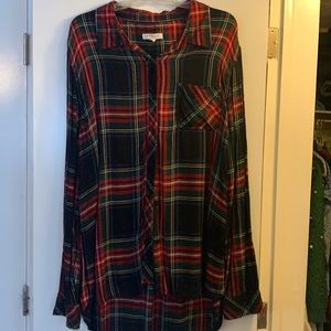 Nordstrom plaid long sleeve button down